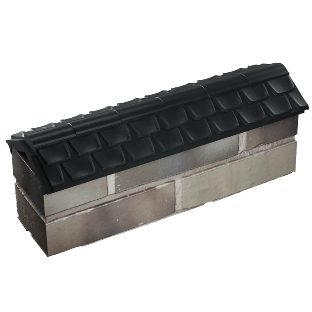 Парапет Zking Эльбрус Черный с посадкой на 0.5 кирпича (130мм) в Москве фото