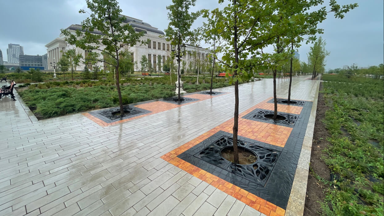 Приствольная решетка для дерева ZKING CRUST 1.2х1.2м Черная в Москве фото