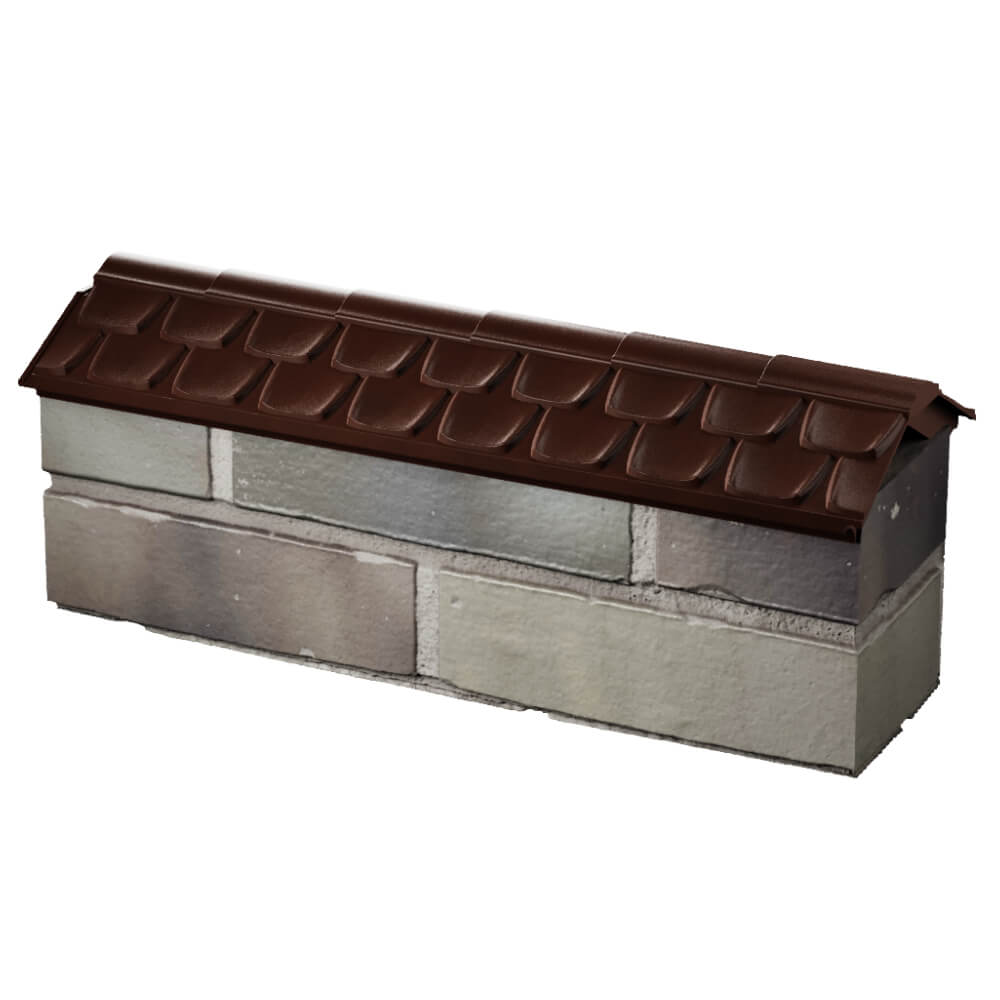 Парапет Zking Эльбрус Коричневый с посадкой на 0.5 кирпича (130мм) в Москве фото
