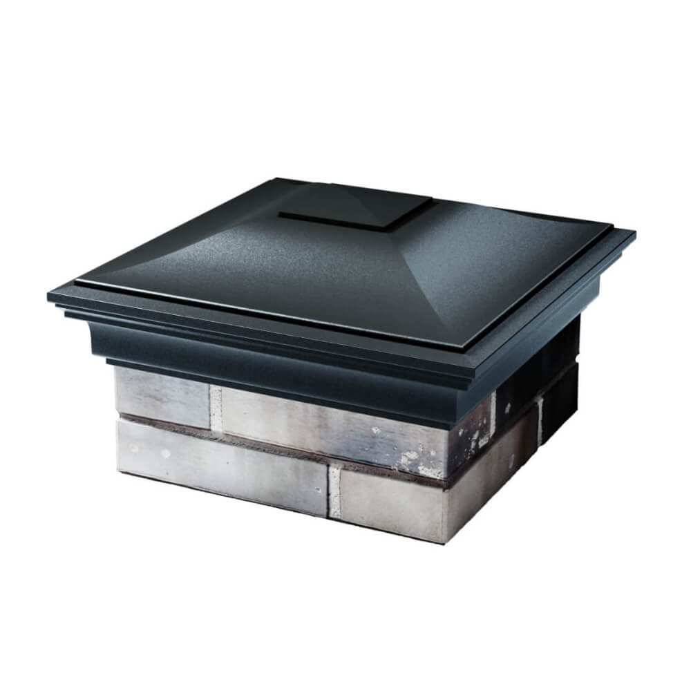 Колпак Zking Монблан Черный на столб 1.5х1.5 еврокирпича 0.7НФ (355х355мм) в Москве фото