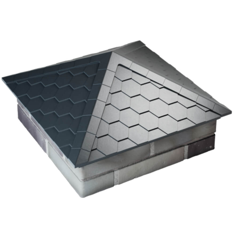 Колпак Zking Эверест Серый на столб 2х2 кирпича (535х535мм) Москва фото