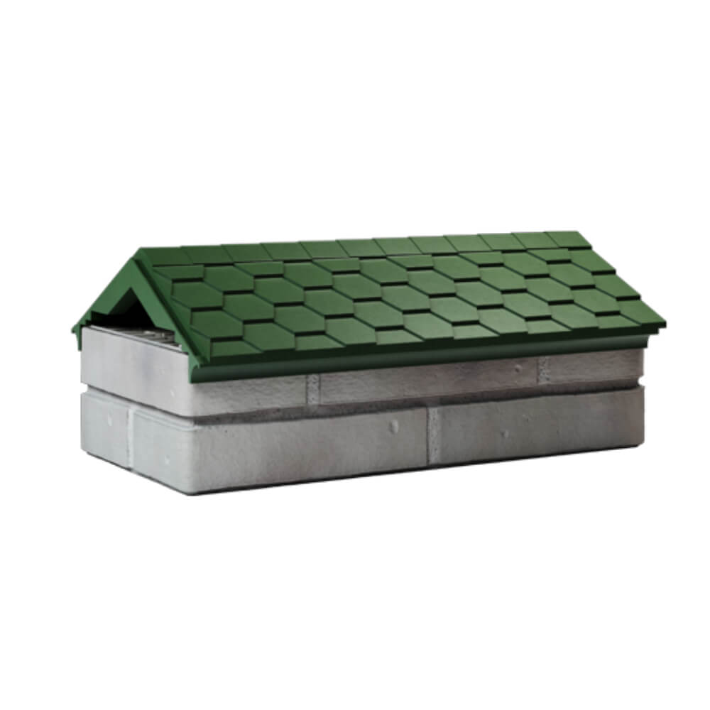 Парапет Zking Эверест Зеленый с посадкой на 1 кирпич (200/225/255мм) Москва фото