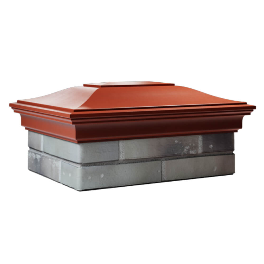 Колпак Zking Монблан Красный на столб 2х1.5 кирпича (515х385мм) в Москве фото