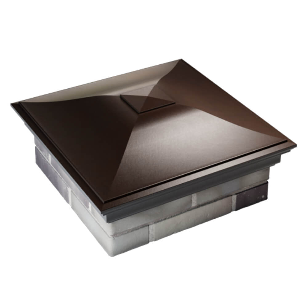 Колпак Zking Монблан Коричневый на столб 2х2 кирпича (515х515мм) Москва фото