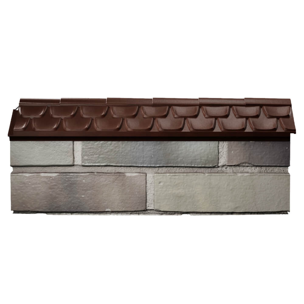 Парапет Zking Эльбрус Коричневый с посадкой на 0.5 кирпича (130мм) в Москве фото