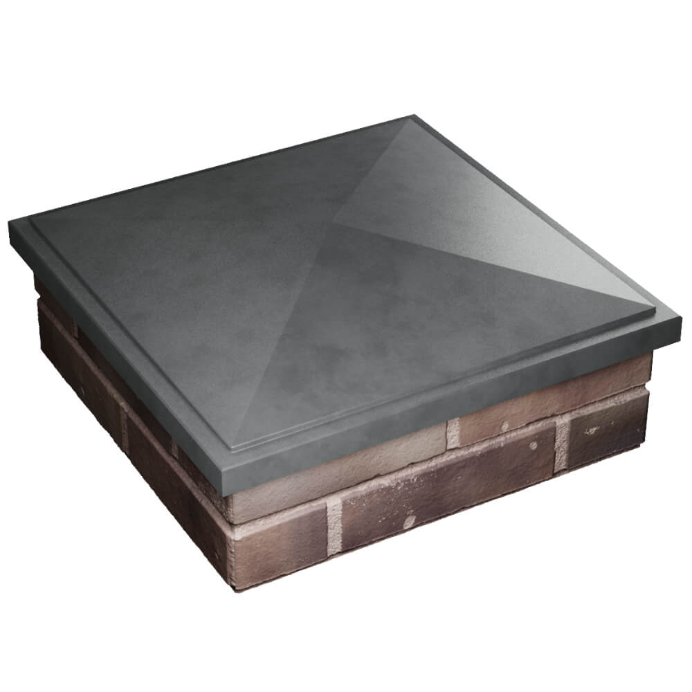 Колпак Zking БонаМоно Серый на столб 2х2 кирпича (515х515, 530х530мм) в Москве фото