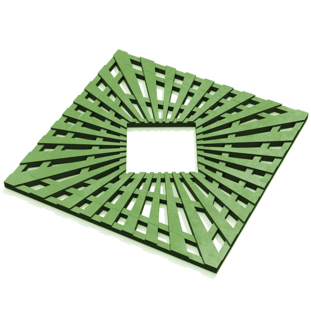 Приствольная решетка для дерева ZKING ATMOSPHERE 1.2х1.2м Зеленая в Москве фото