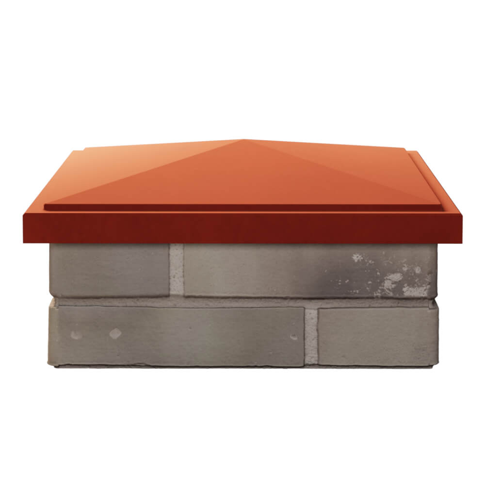 Колпак Zking БонаМоно Красный на столб 1.5х1.5 кирпича (385х385, 400х400мм) Москва фото