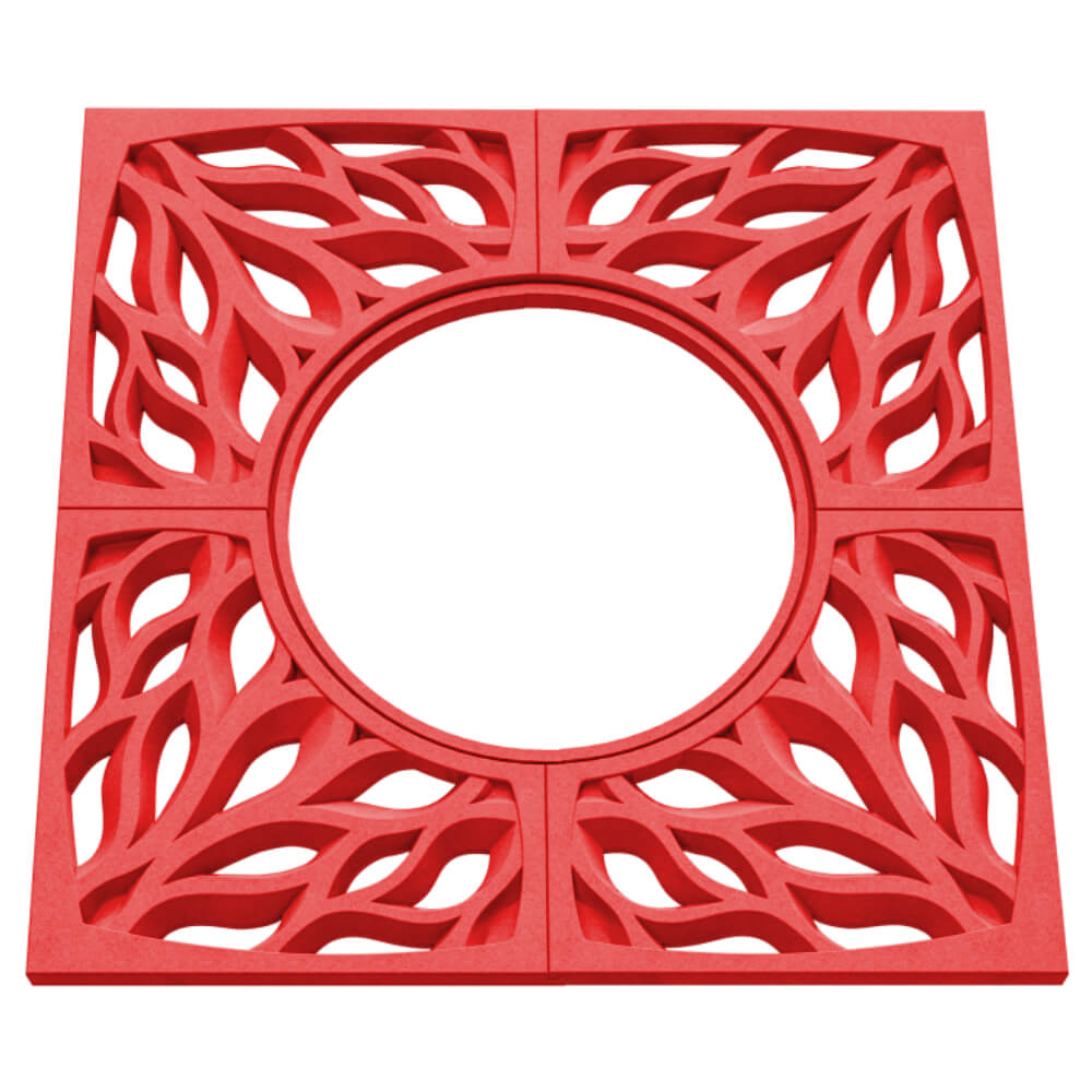 Приствольная решетка для дерева ZKING CRUST 1.2х1.2м Красная в Москве фото