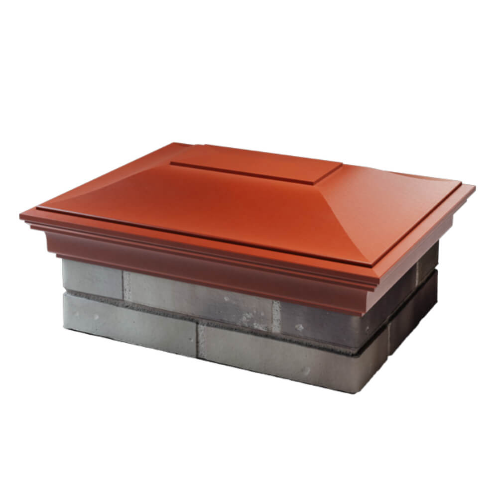 Колпак Zking Монблан Красный на столб 2х1.5 кирпича (515х385мм) в Москве фото