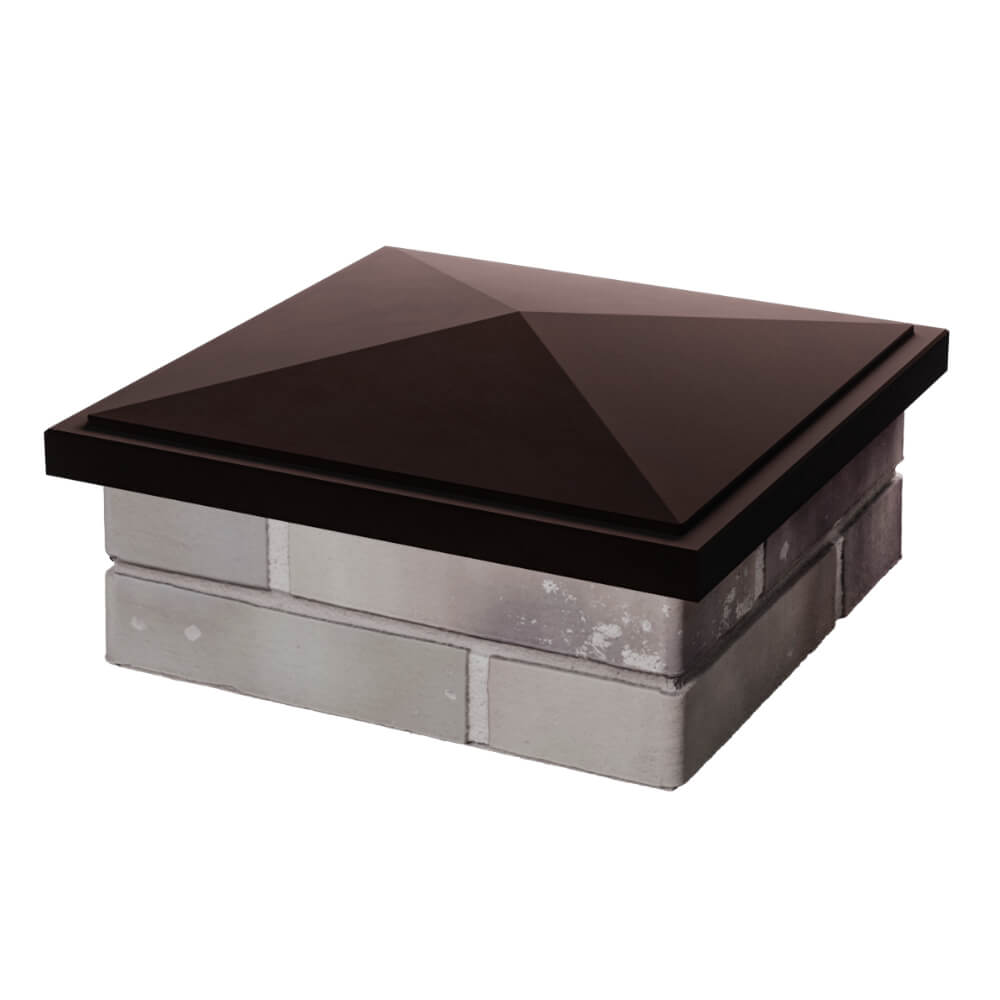 Колпак Zking БонаМоно Коричневый на столб 1.5х1.5 кирпича (385х385, 400х400мм) в Москве фото