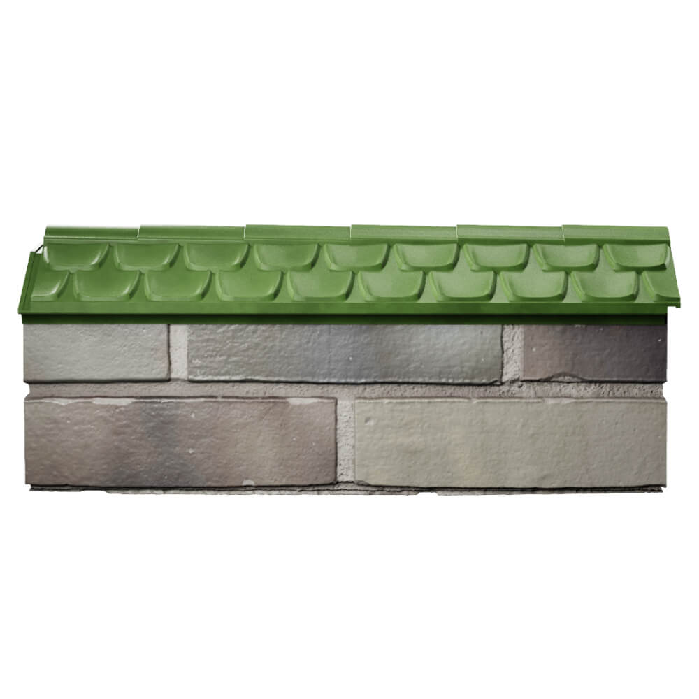 Парапет Zking Эльбрус Зеленый с посадкой на 0.5 кирпича (130мм) в Москве фото