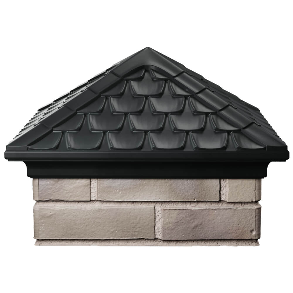 Колпак Zking Эльбрус Черный на столб 1.5х1.5 кирпича (385х385мм) Москва фото