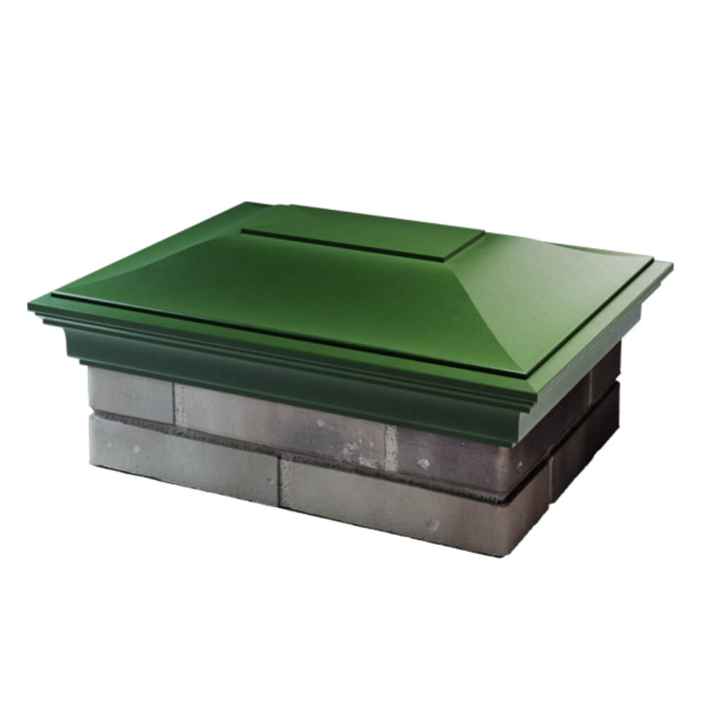 Колпак Zking Монблан Зеленый на столб 2х1.5 кирпича (515х385мм) в Москве фото