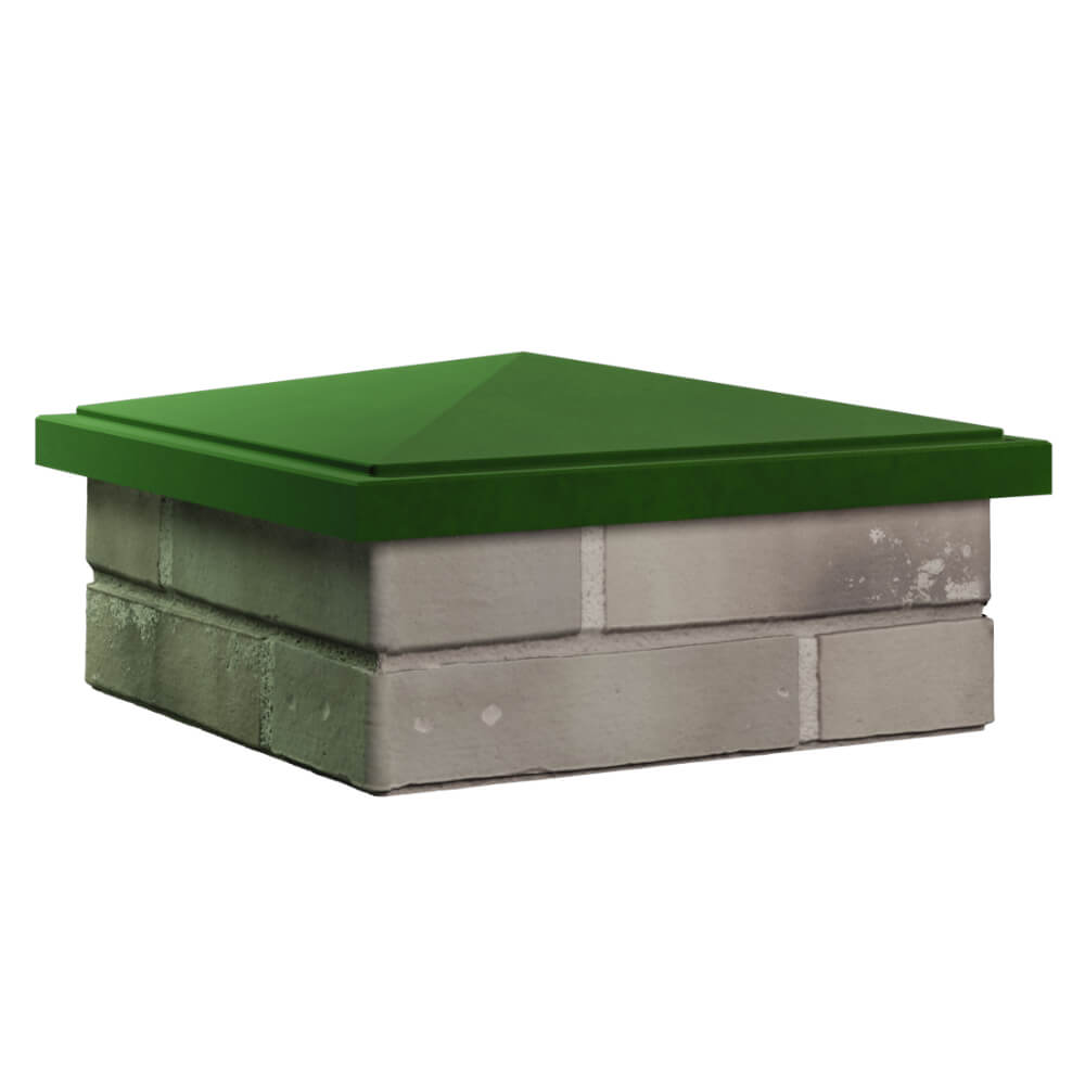 Колпак Zking БонаМоно Зеленый на столб 1.5х1.5 кирпича (385х385, 400х400мм) в Москве фото