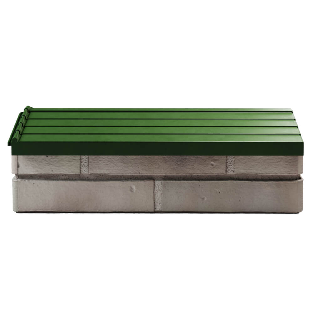 Парапет Zking Бона ХайТек Зеленый с посадкой на 1 кирпич (200/225/255мм) в Москве фото