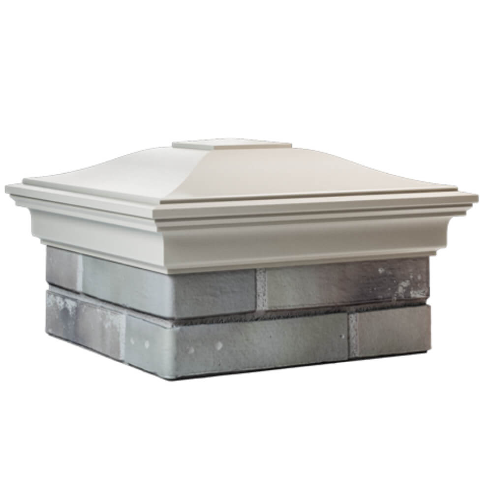 Колпак Zking Монблан Бежевый на столб 1.5х1.5 кирпича (385х385мм) в Москве фото