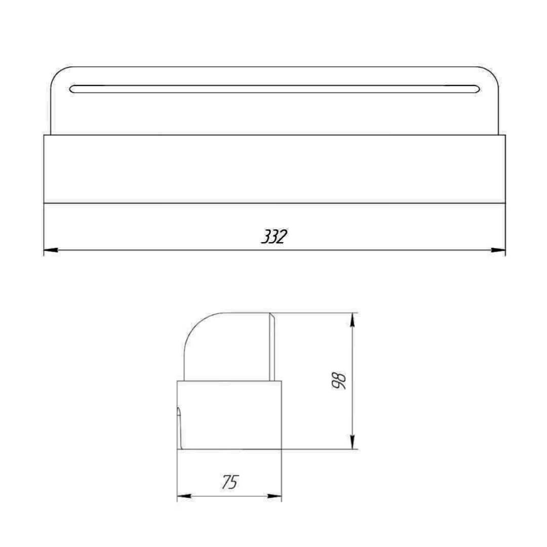 LED Светильник для шаговой плиты STONE Графитовый Серый 330х75х98мм в Москве фото