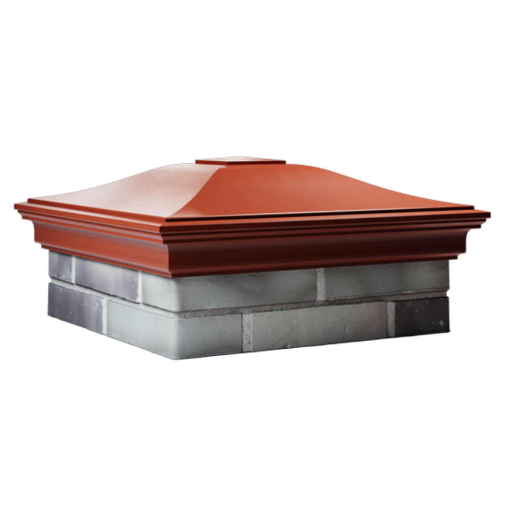 Колпак Zking Монблан Красный на столб 2х2 кирпича (515х515мм) в Москве фото