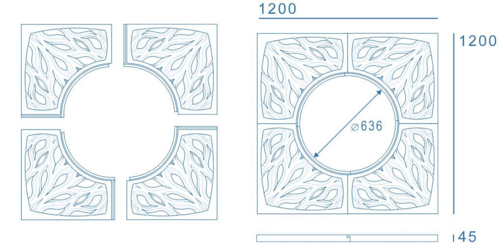 Приствольная решетка для дерева ZKING CRUST 1.2х1.2м Черная в Москве фото