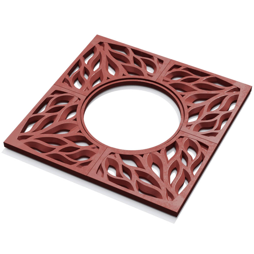 Приствольная решетка для дерева ZKING CRUST 1.2х1.2м Красная в Москве фото