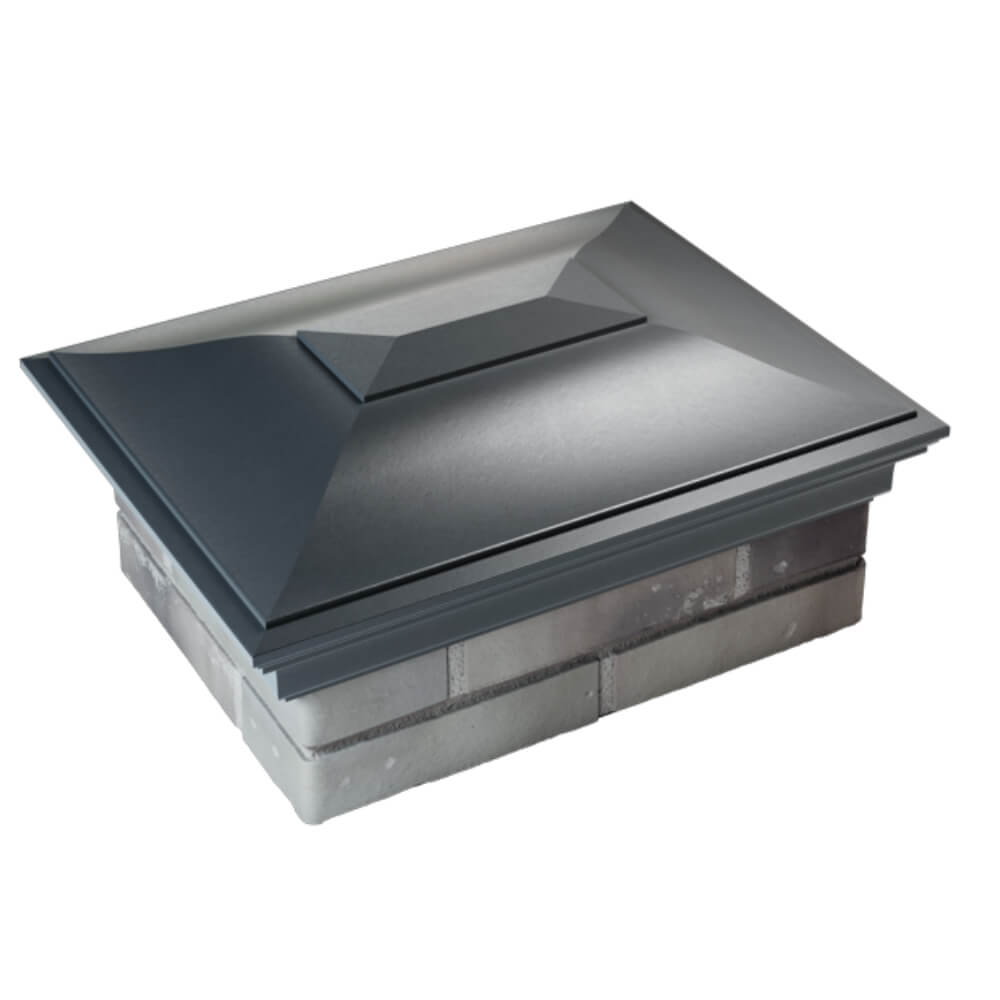 Колпак Zking Монблан Серый на столб 2х1.5 кирпича (515х385мм) Москва фото