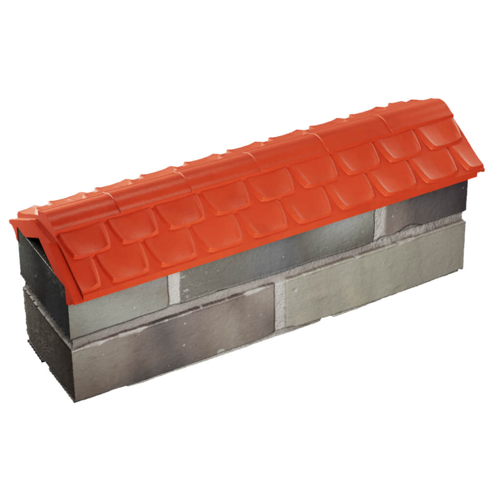 Парапет Zking Эльбрус Красный с посадкой на 0.5 кирпича (130мм) в Москве фото