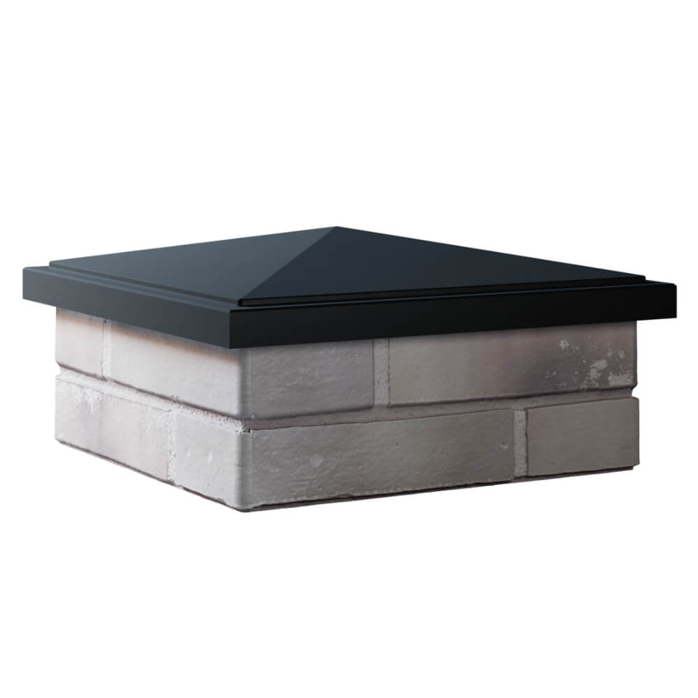 Колпак Zking БонаМоно Черный на столб 1.5х1.5 кирпича (385х385, 400х400мм) в Москве фото