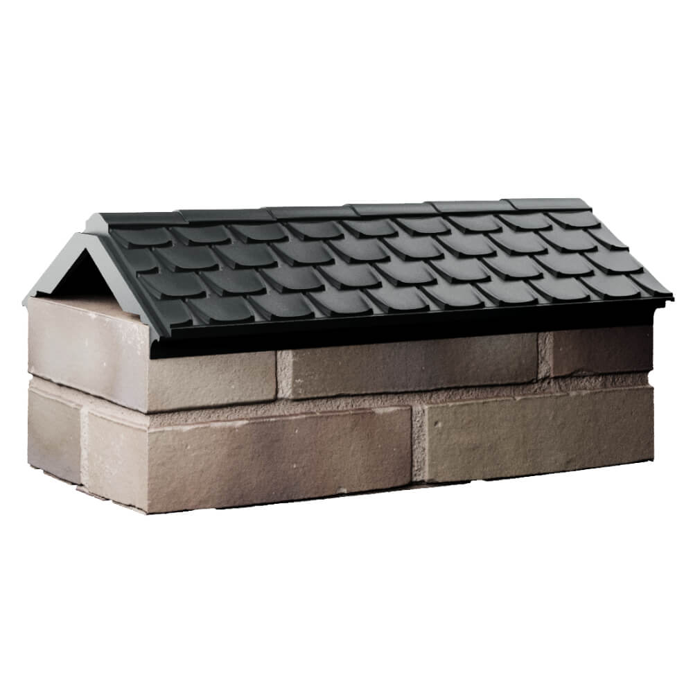 Парапет Zking Эльбрус Черный с посадкой на 1 кирпич (255мм) Москва фото