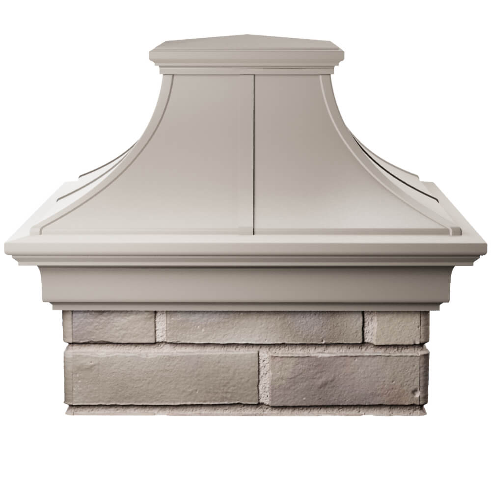 Колпак Zking Монблан Премиум Бежевый на столб 1.5х1.5 кирпича (385х385мм) Москва фото