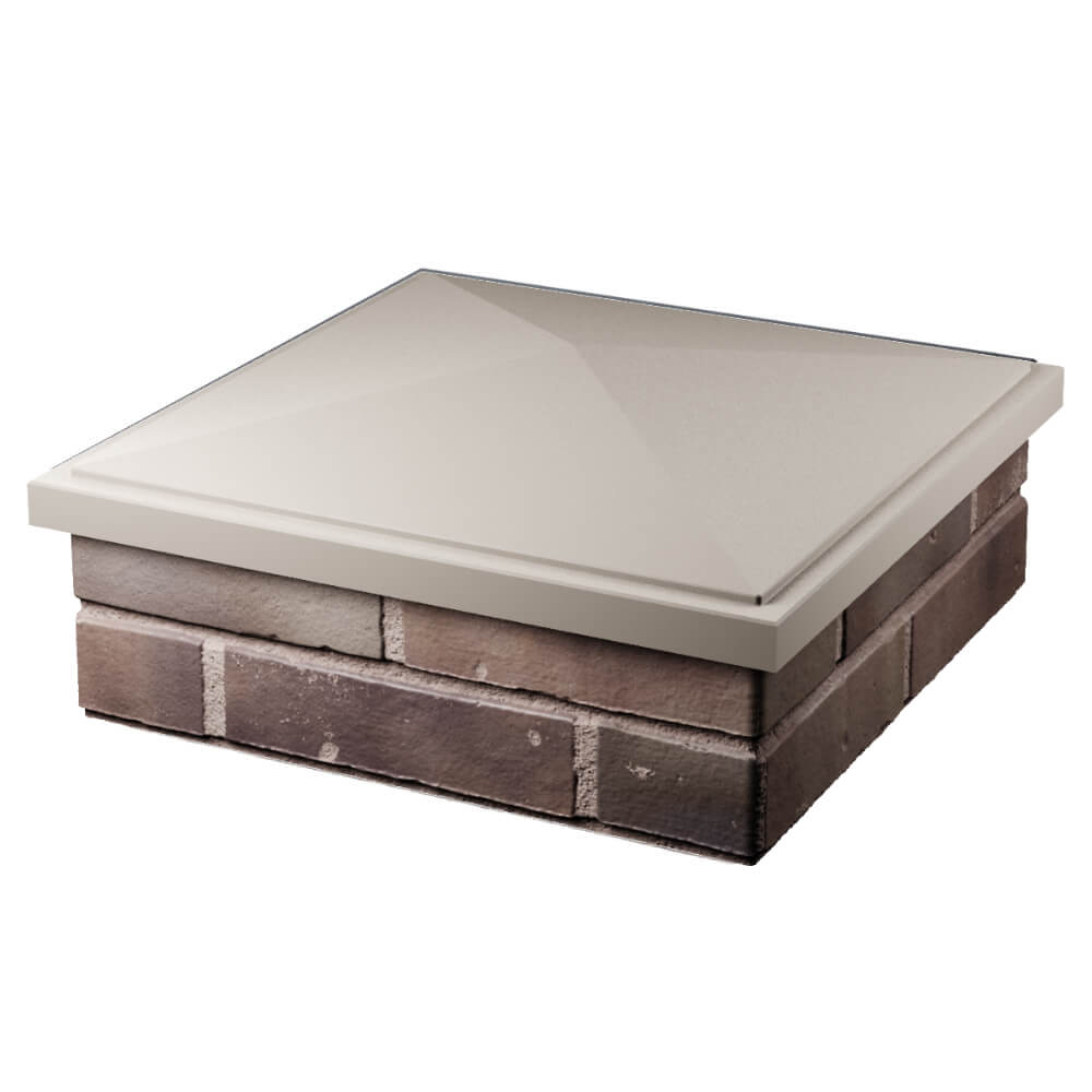 Колпак Zking БонаМоно Бежевый на столб 2х2 кирпича (515х515, 530х530мм) в Москве фото