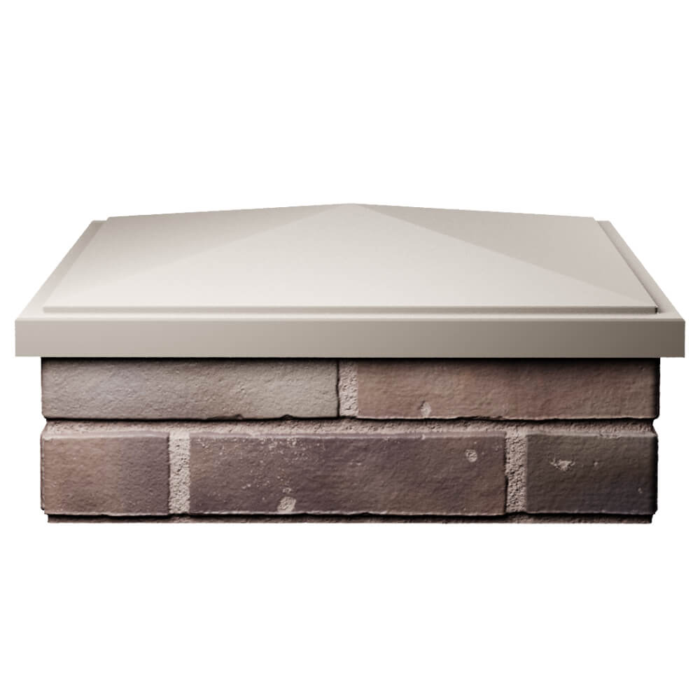 Колпак Zking БонаМоно Бежевый на столб 2х2 кирпича (515х515, 530х530мм) Москва фото