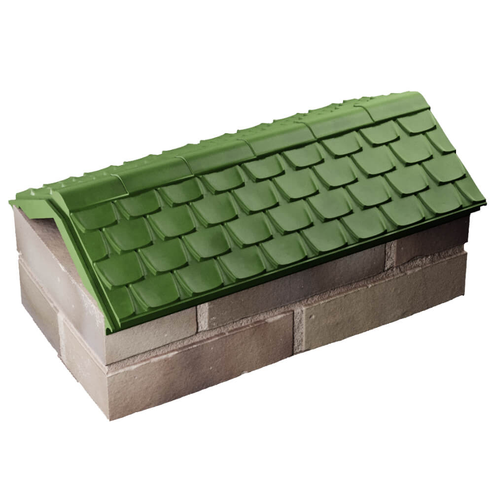 Парапет Zking Эльбрус Зеленый с посадкой на 1 кирпич (255мм) в Москве фото
