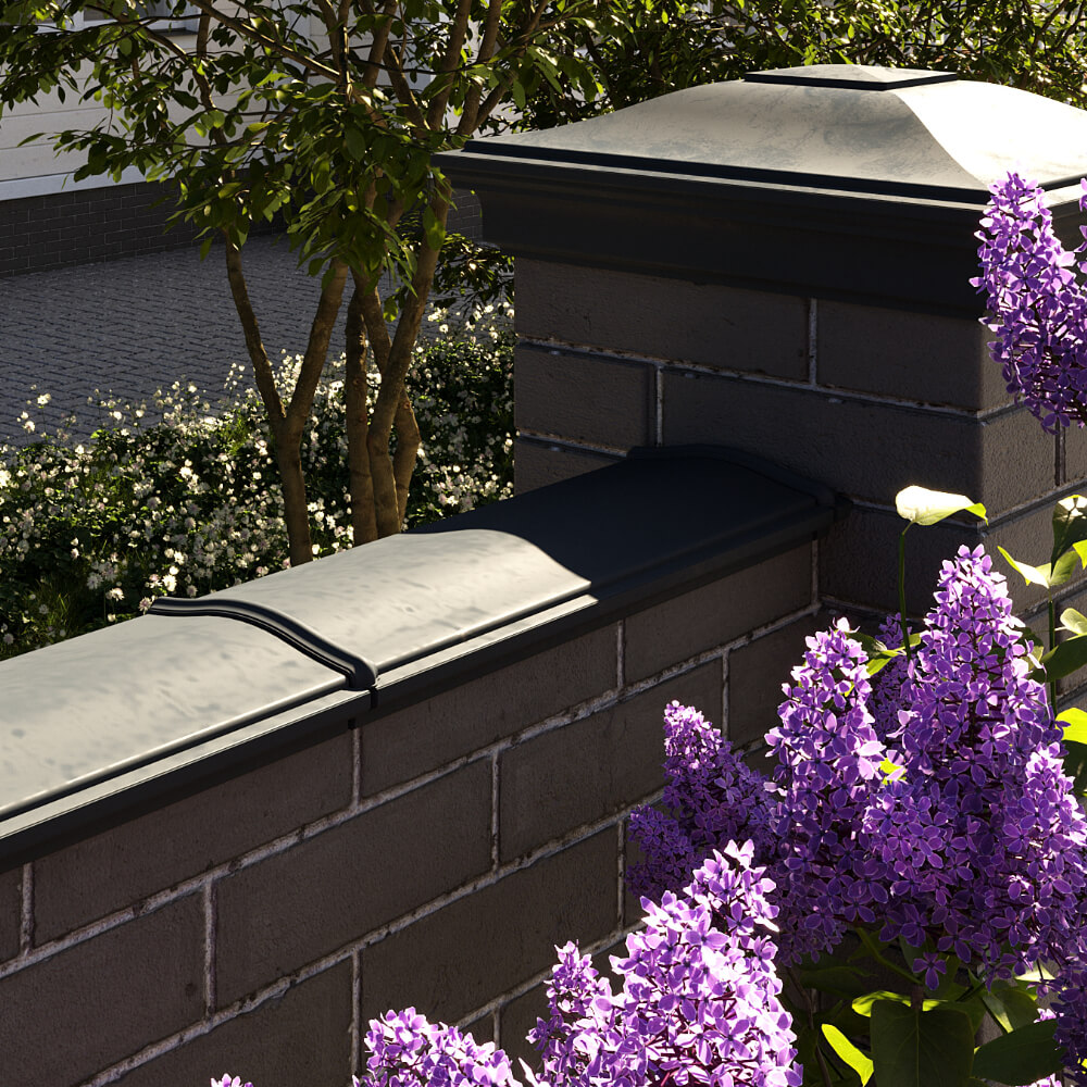 Парапет Zking Монблан Черный посадка на 0.5 кирпича (130мм) в Москве фото