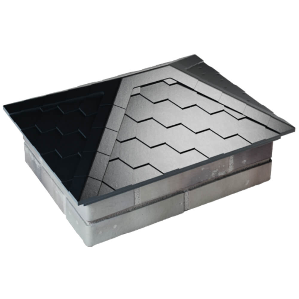 Колпак Zking Эверест Черный на столб 2х1.5 кирпича (520х390мм) Москва фото