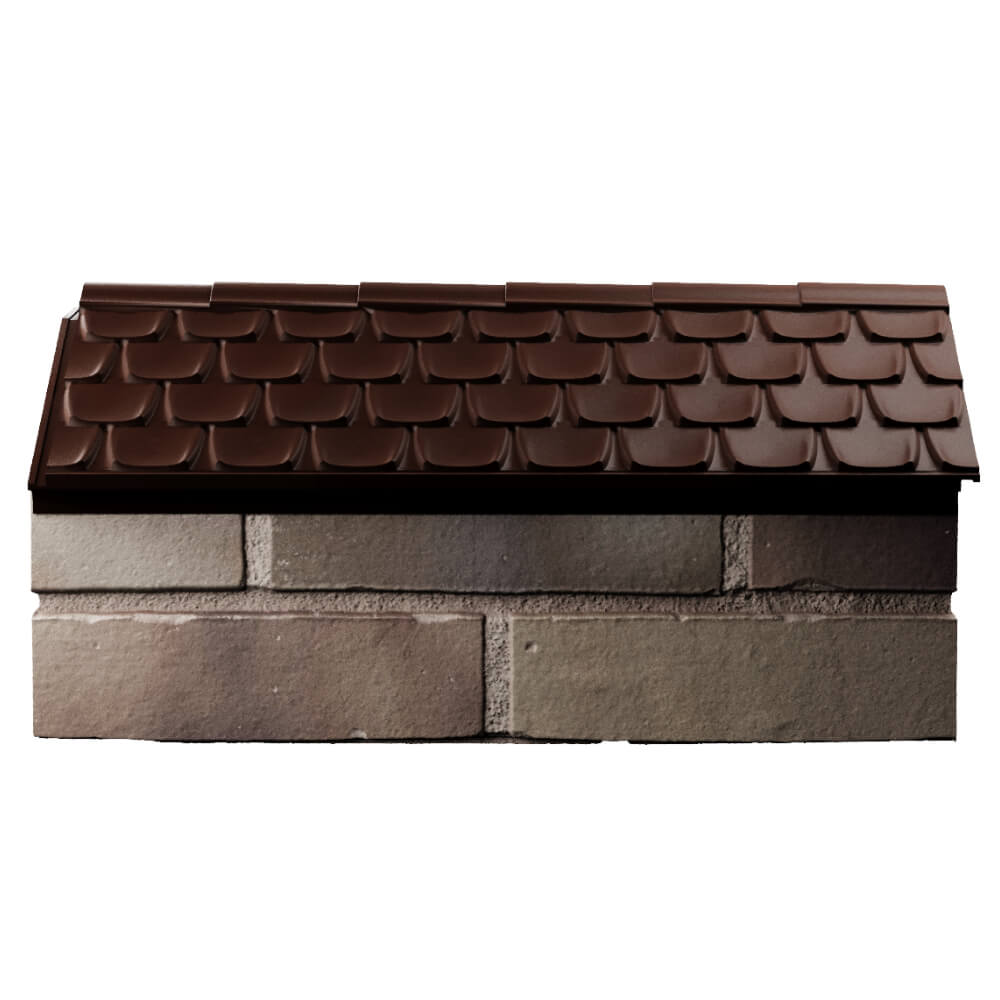 Парапет Zking Эльбрус Коричневый с посадкой на 1 кирпич (255мм) в Москве фото