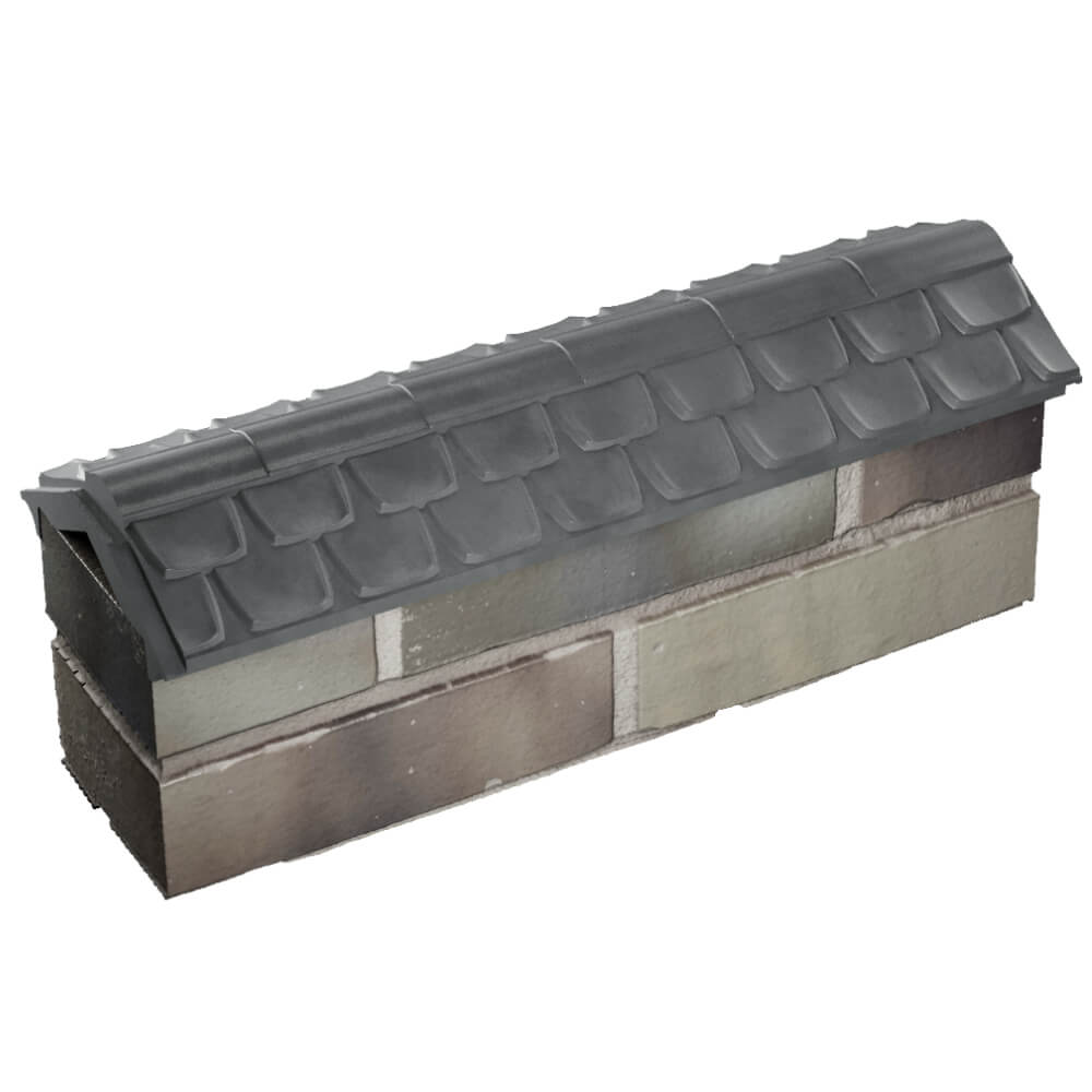 Парапет Zking Эльбрус Серый с посадкой на 0.5 кирпича (130мм) в Москве фото