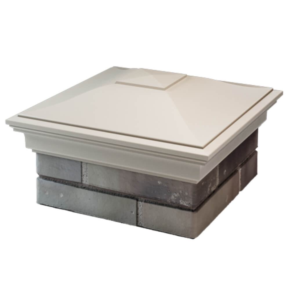 Колпак Zking Монблан Бежевый на столб 1.5х1.5 кирпича (385х385мм) в Москве фото