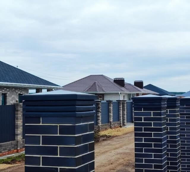 Колпак Zking Бона ХайТек Серый на столб 1.5х1.5 кирпича (385х385мм) в Москве фото