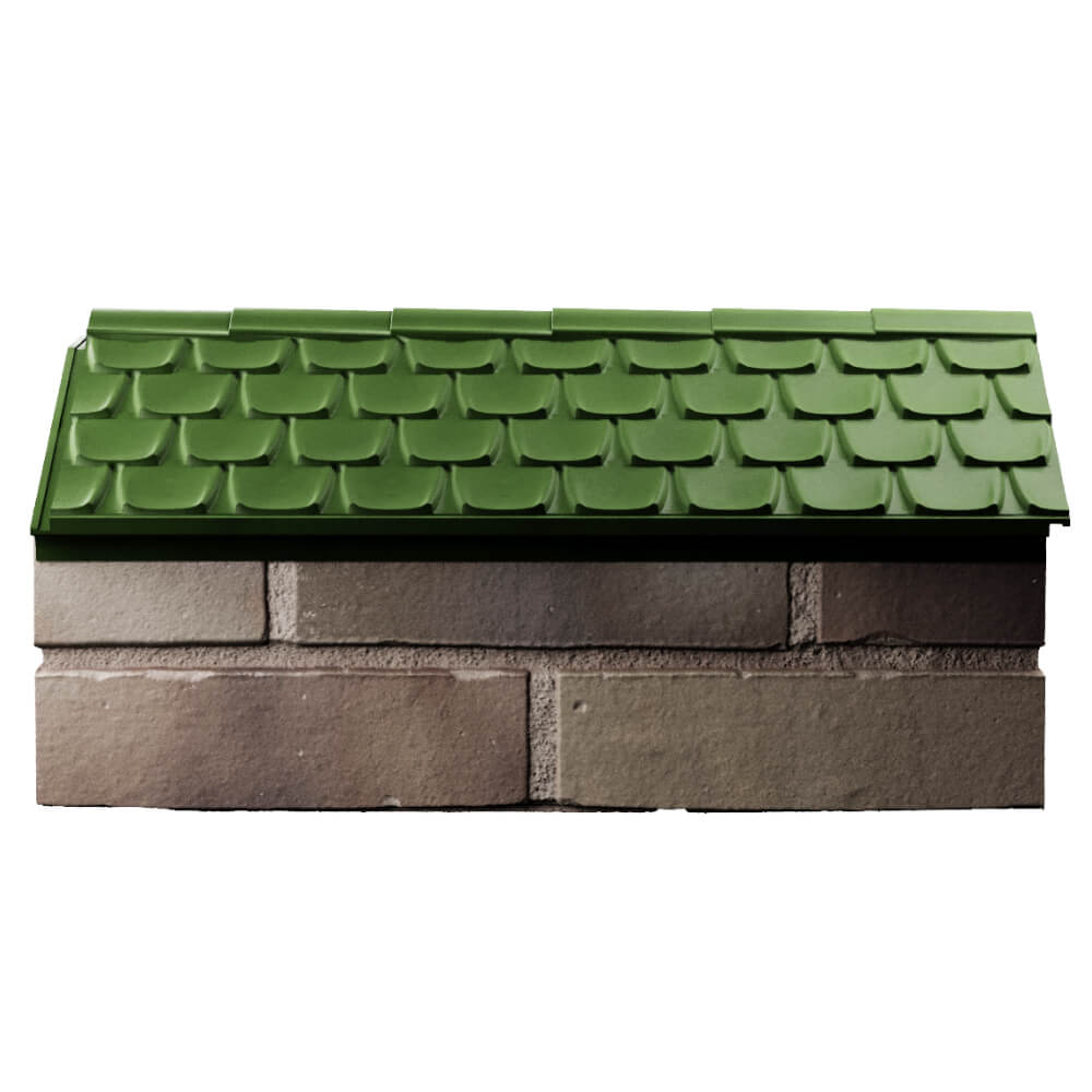 Парапет Zking Эльбрус Зеленый с посадкой на 1 кирпич (255мм) в Москве фото