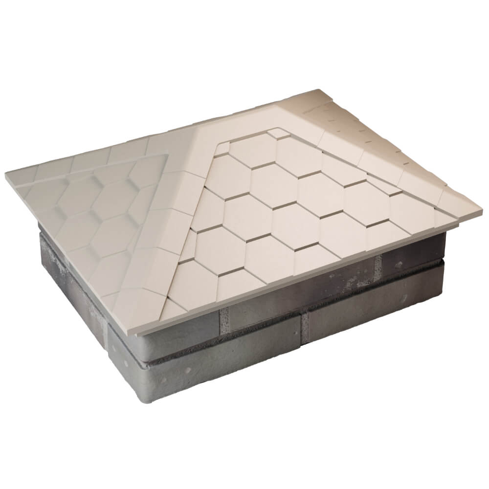 Колпак Zking Эверест Бежевый на столб 2х1.5 кирпича (520х390мм) Москва фото