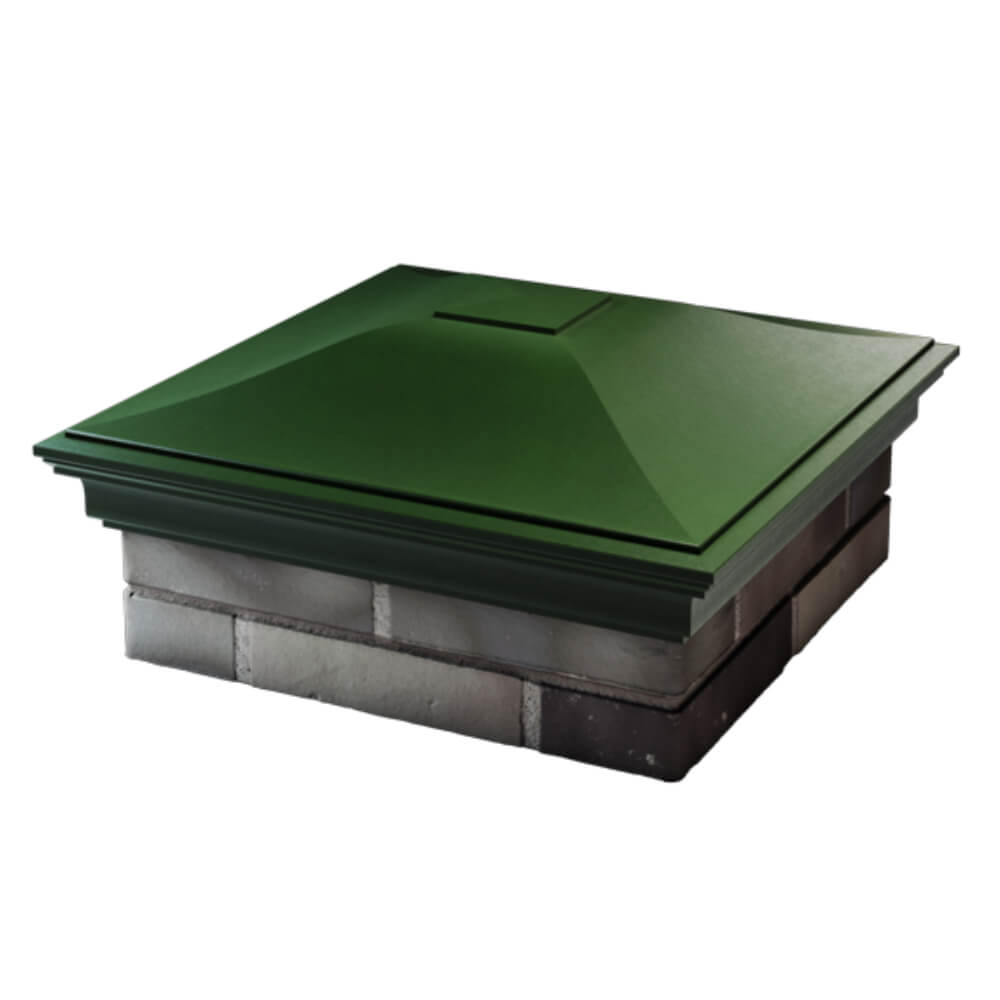 Колпак Zking Монблан Зеленый на столб 2х2 кирпича (515х515мм) в Москве фото