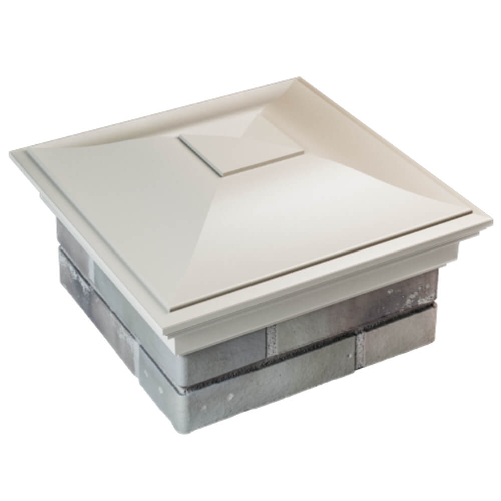 Колпак Zking Монблан Бежевый на столб 1.5х1.5 кирпича (385х385мм) в Москве фото