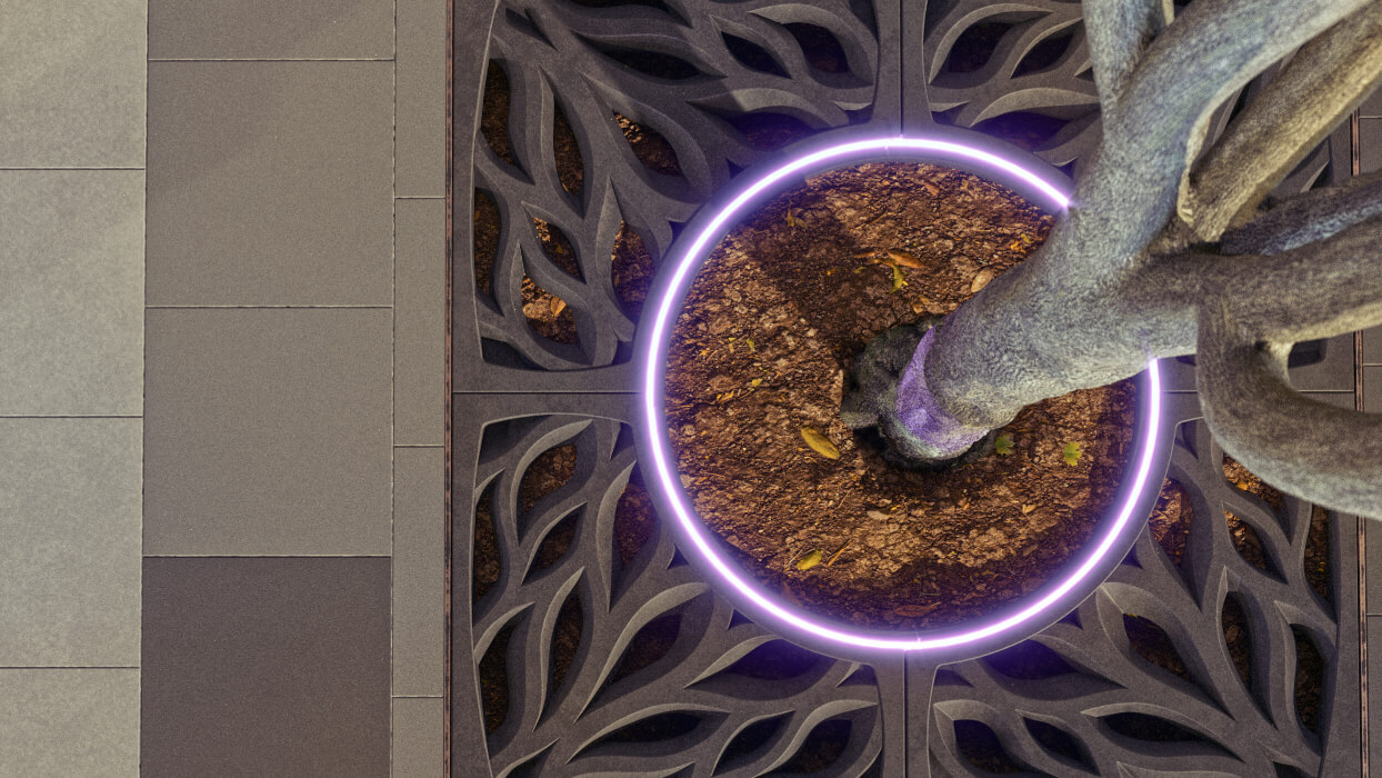 Приствольная решетка для дерева ZKING CRUST 1.2х1.2м Черная в Москве фото