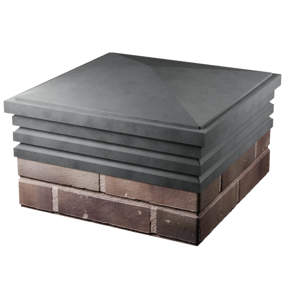 Колпак Zking Бона ХайТек Серый на столб 2х2 кирпича (513х513мм) в Москве фото