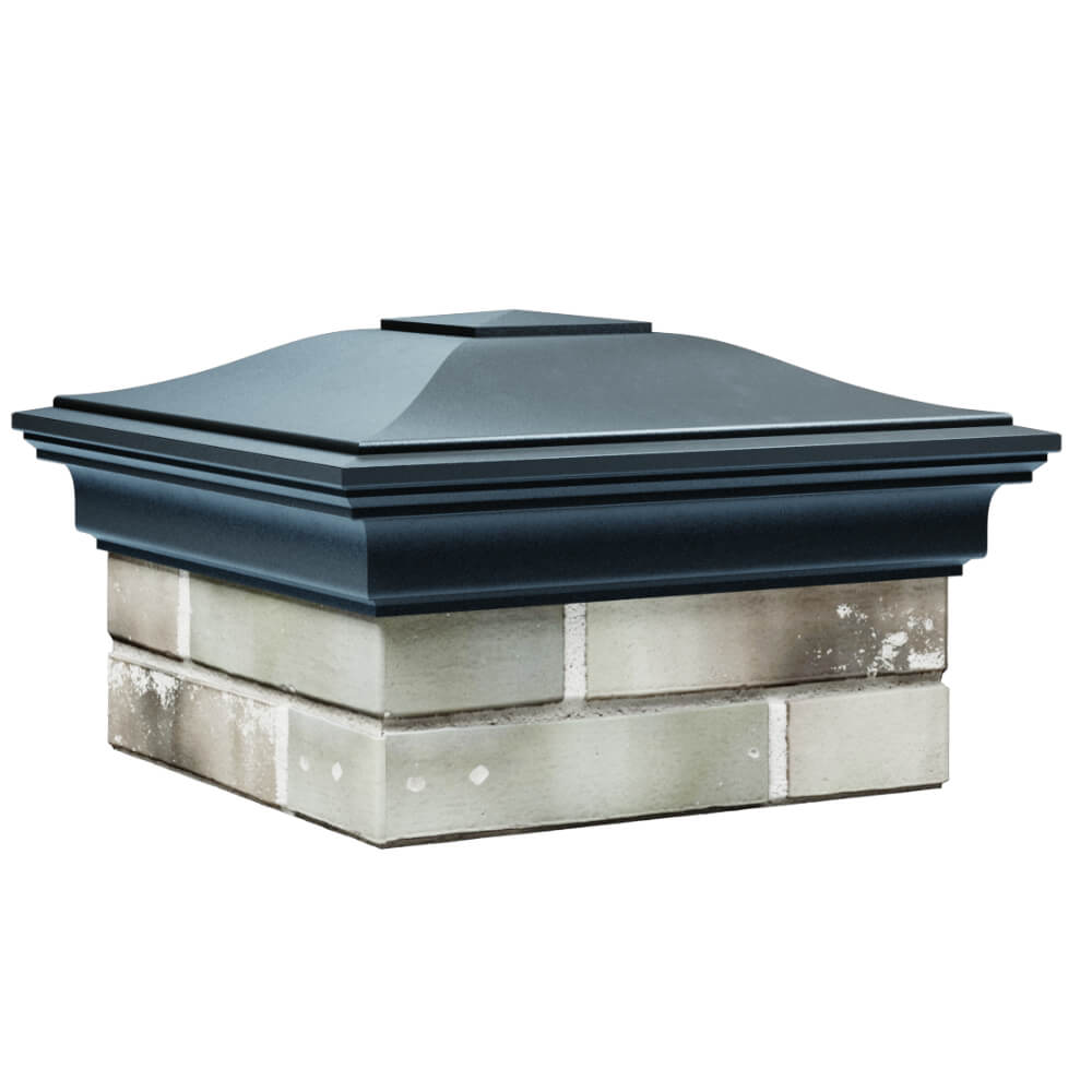 Колпак Zking Монблан Серый на столб 1.5х1.5 кирпича (385х385мм) в Москве фото