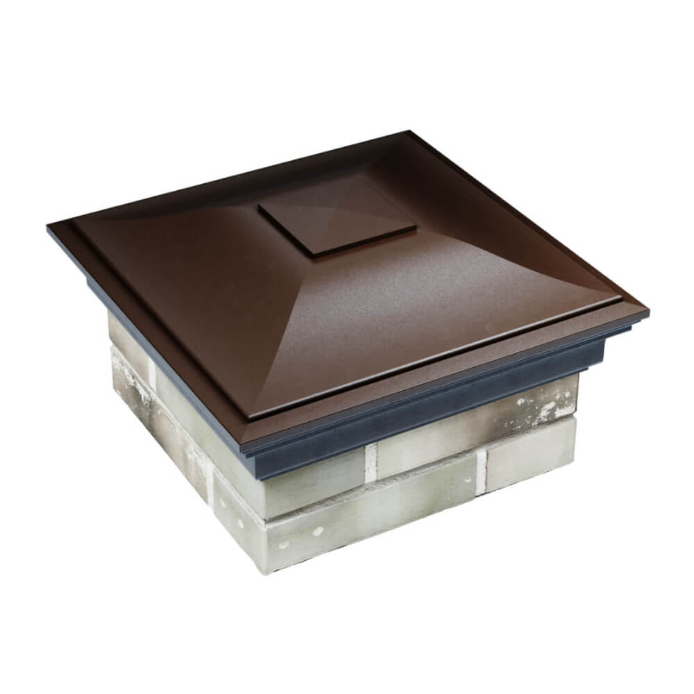 Колпак Zking Монблан Коричневый на столб 1.5х1.5 еврокирпича 0.7НФ (355х355мм) в Москве фото