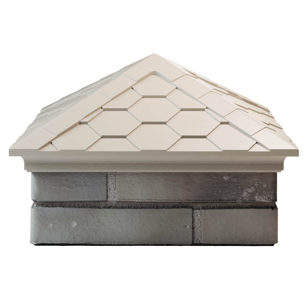 Колпак Zking Эверест Бежевый на столб 1.5х1.5 кирпича (390х390мм) Москва фото