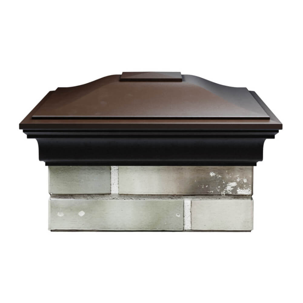 Колпак Zking Монблан Коричневый на столб 1.5х1.5 еврокирпича 0.7НФ (355х355мм) Москва фото