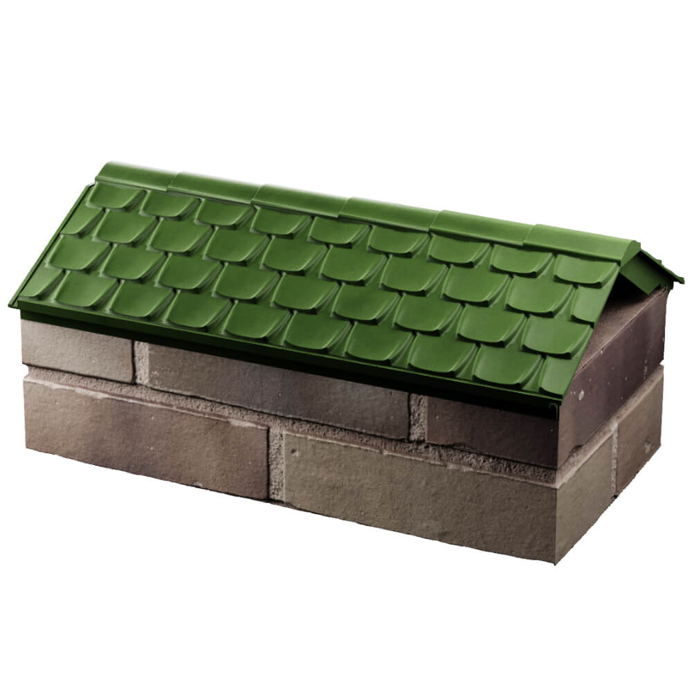 Парапет Zking Эльбрус Зеленый с посадкой на 1 кирпич (255мм) в Москве фото